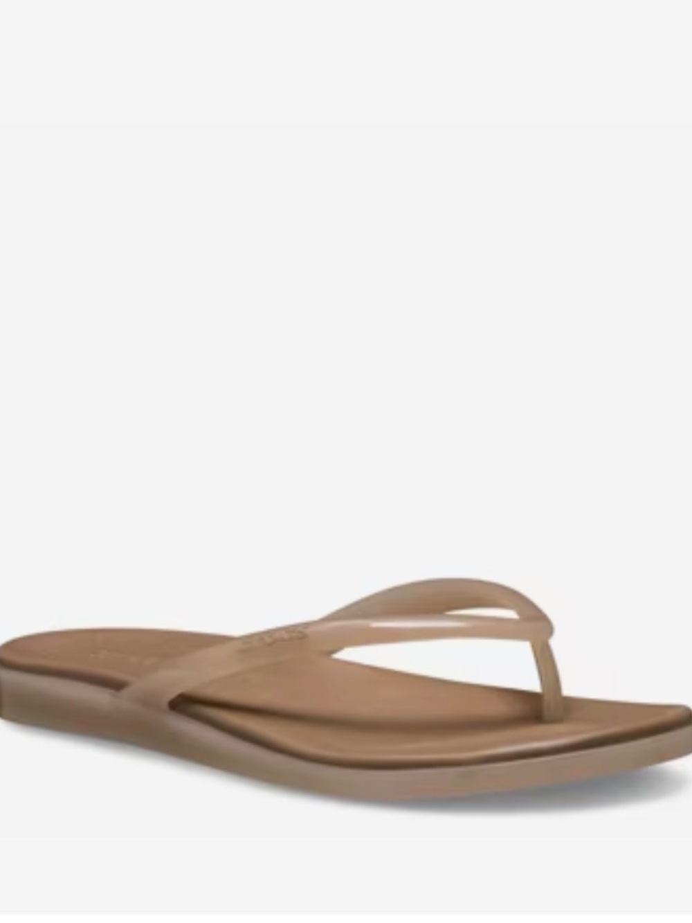 CROCS Comfort Foam Women's Flip Flop Sandal in Tan